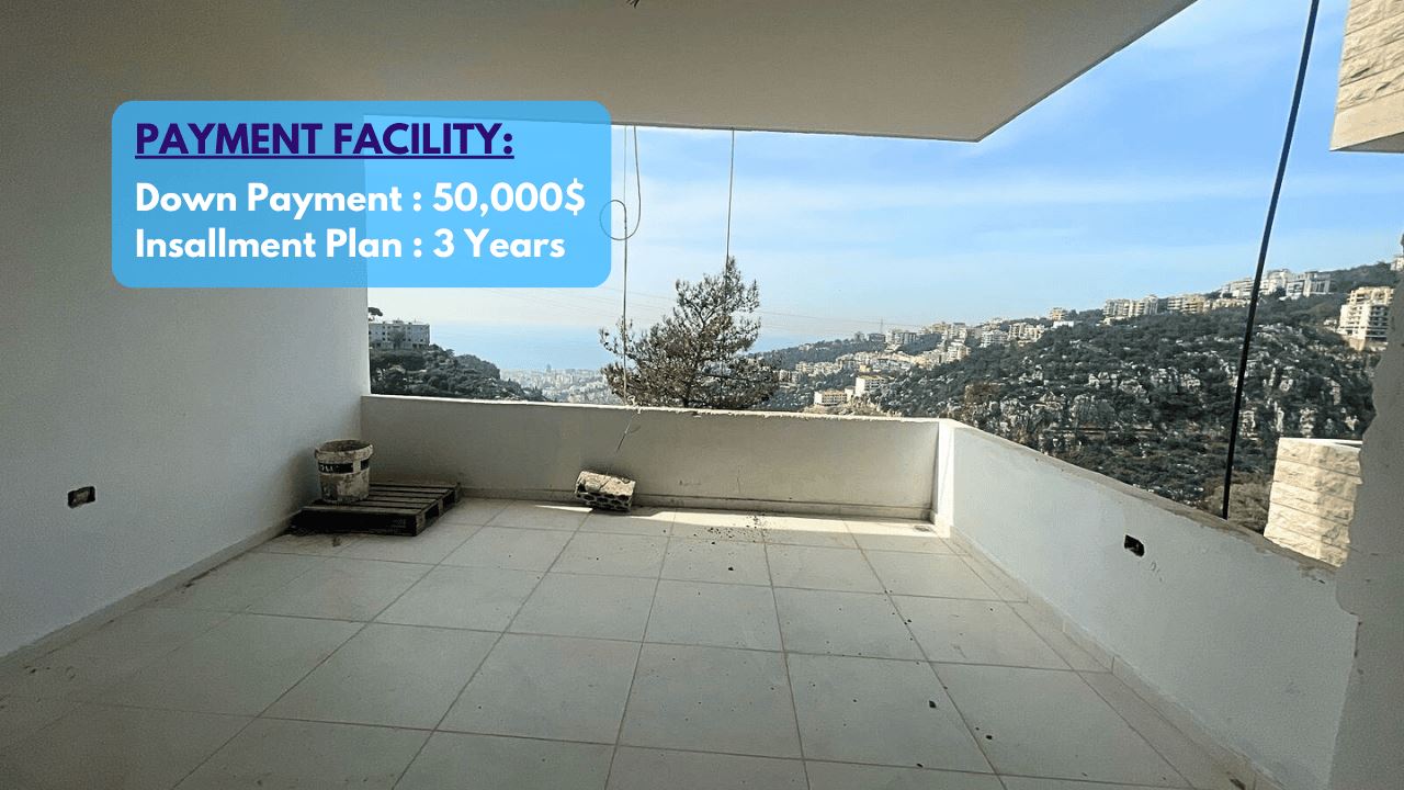 Sea-view apartment for sale in Nabey, Metn