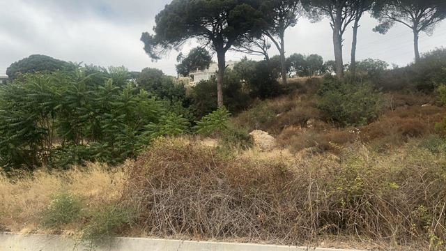 Land with a mountain view for sale in Bsous, Aley
