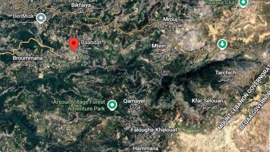 Land with a mountain view for sale in Baabdat, Metn