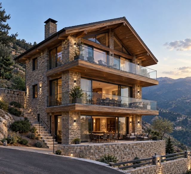 Chalet with a mountain view for sale in Faraya, Keserwan