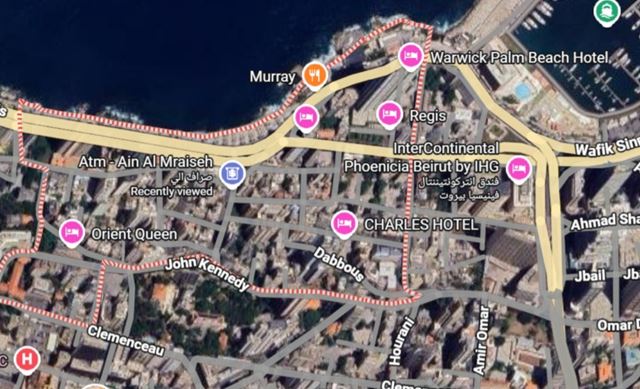 Sea-view land for sale in Ain el mrayseh, Beirut