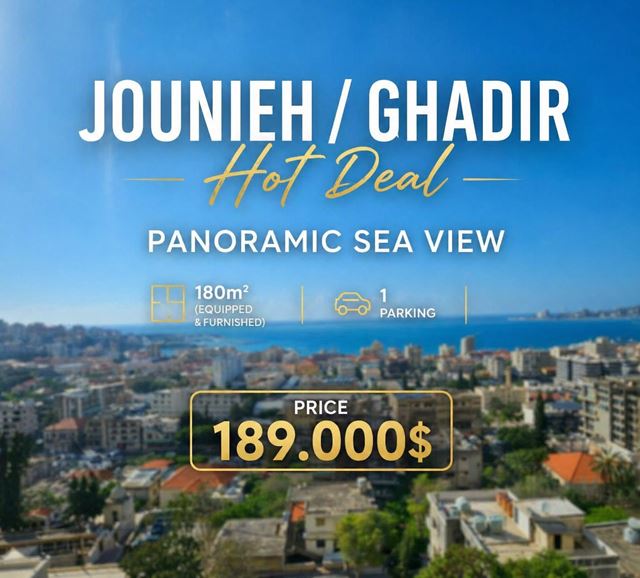 Sea-view apartment for sale in Ghadir, Keserwan