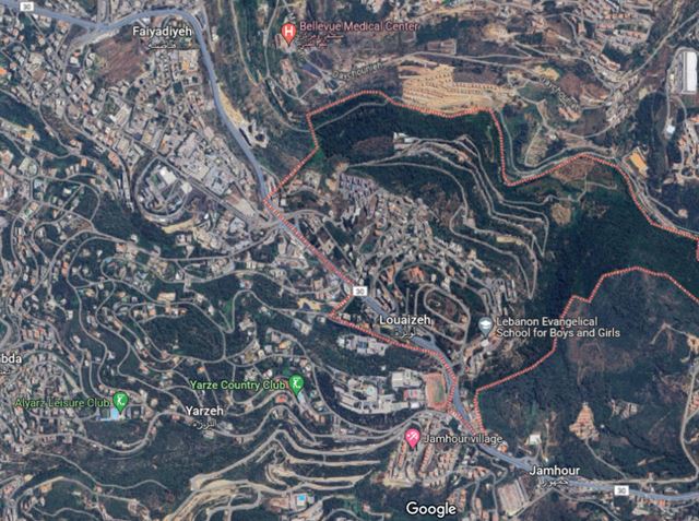 Land with a mountain view for sale in Louayze, Baabda